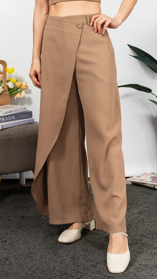 Button Suit Pants (Khaki)