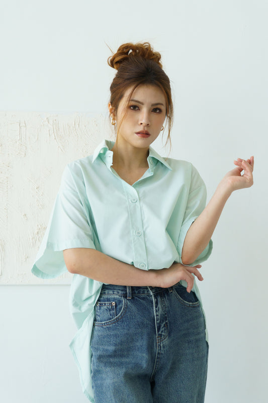 Oversized Blouses Top (Green)