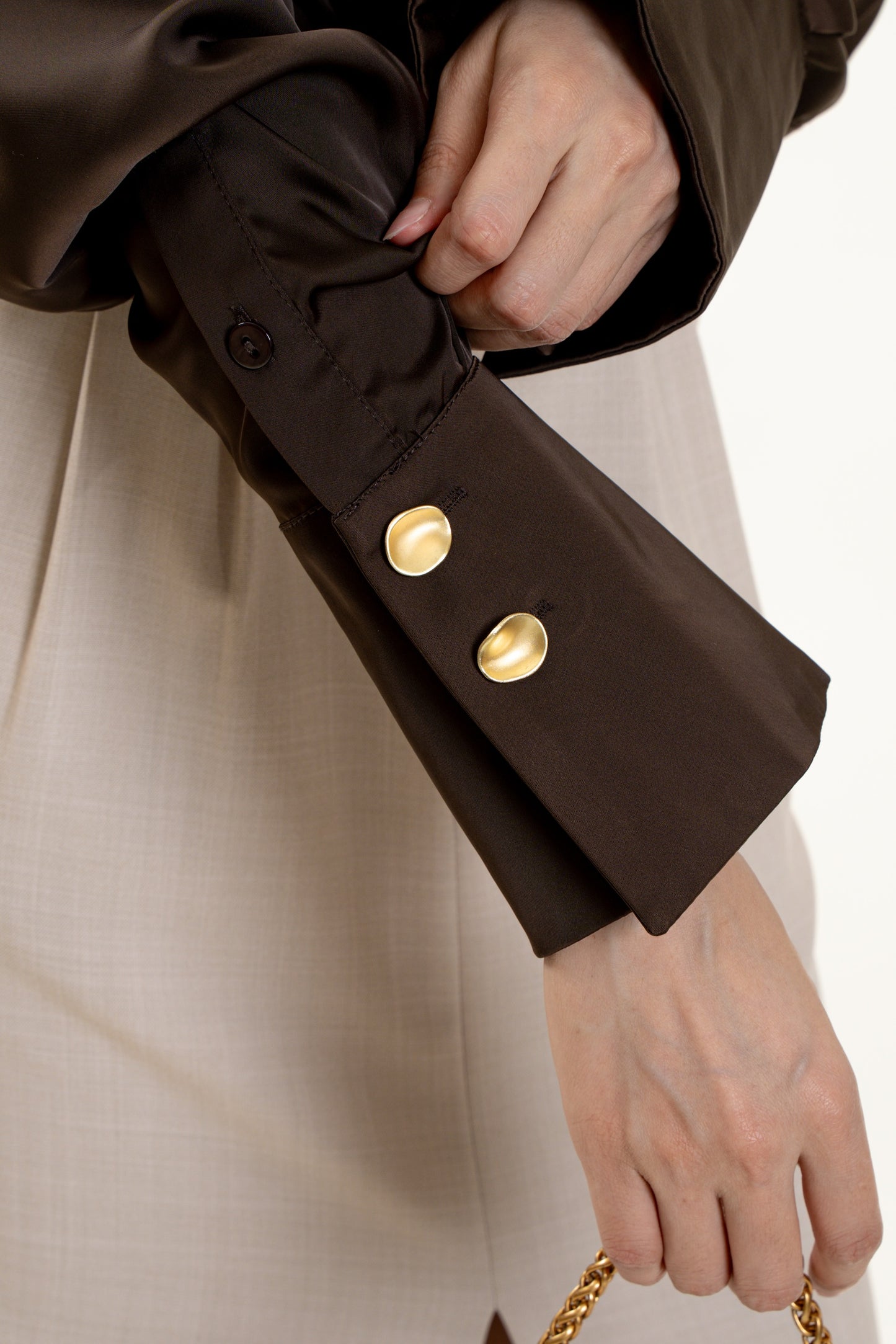 Gilded Pearl Top – Brown