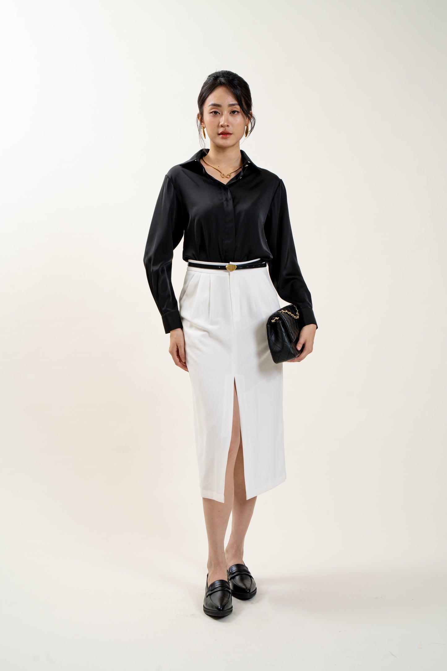 Trinity Silk Top(Black)