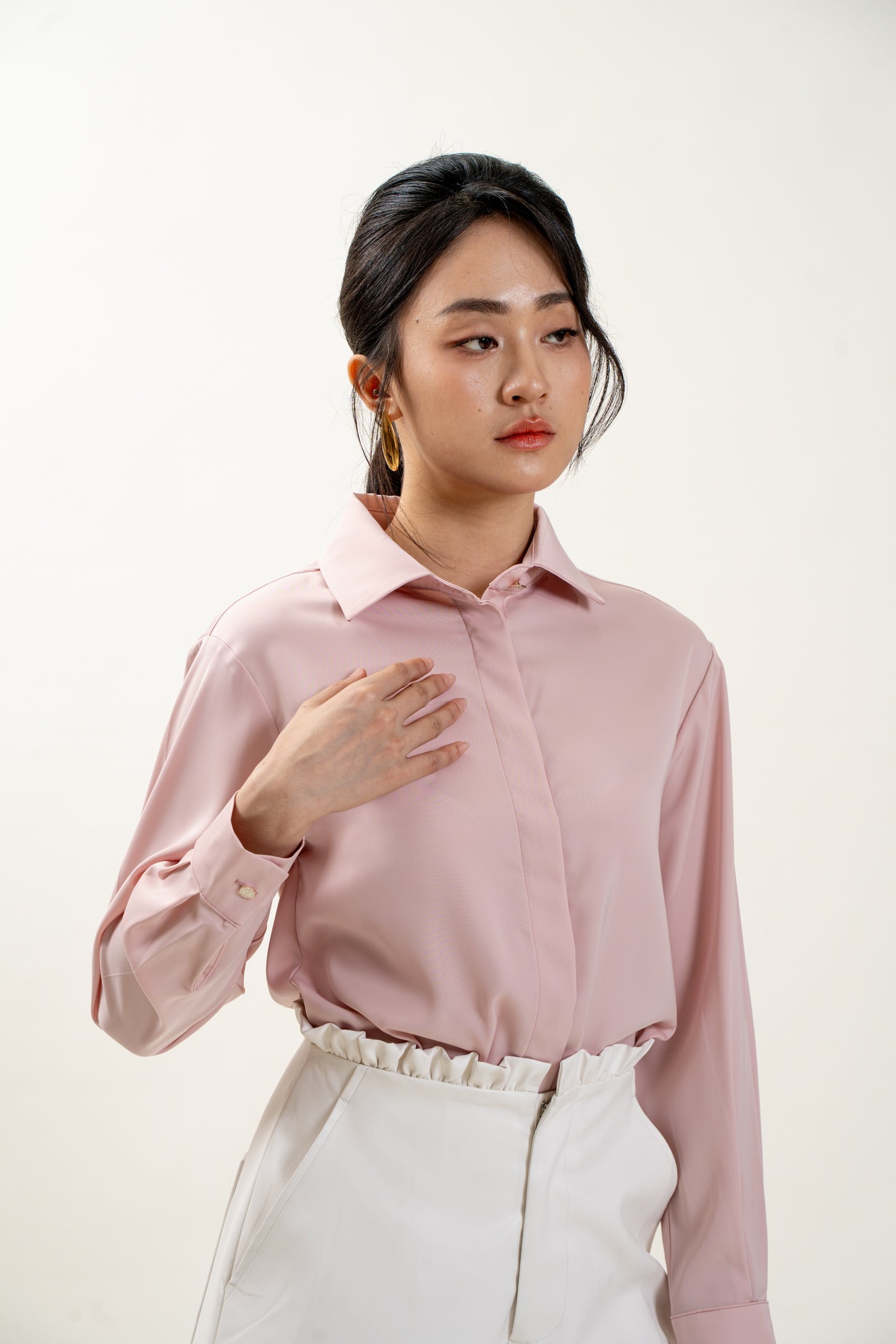 Trinity Silk Top(Pink)