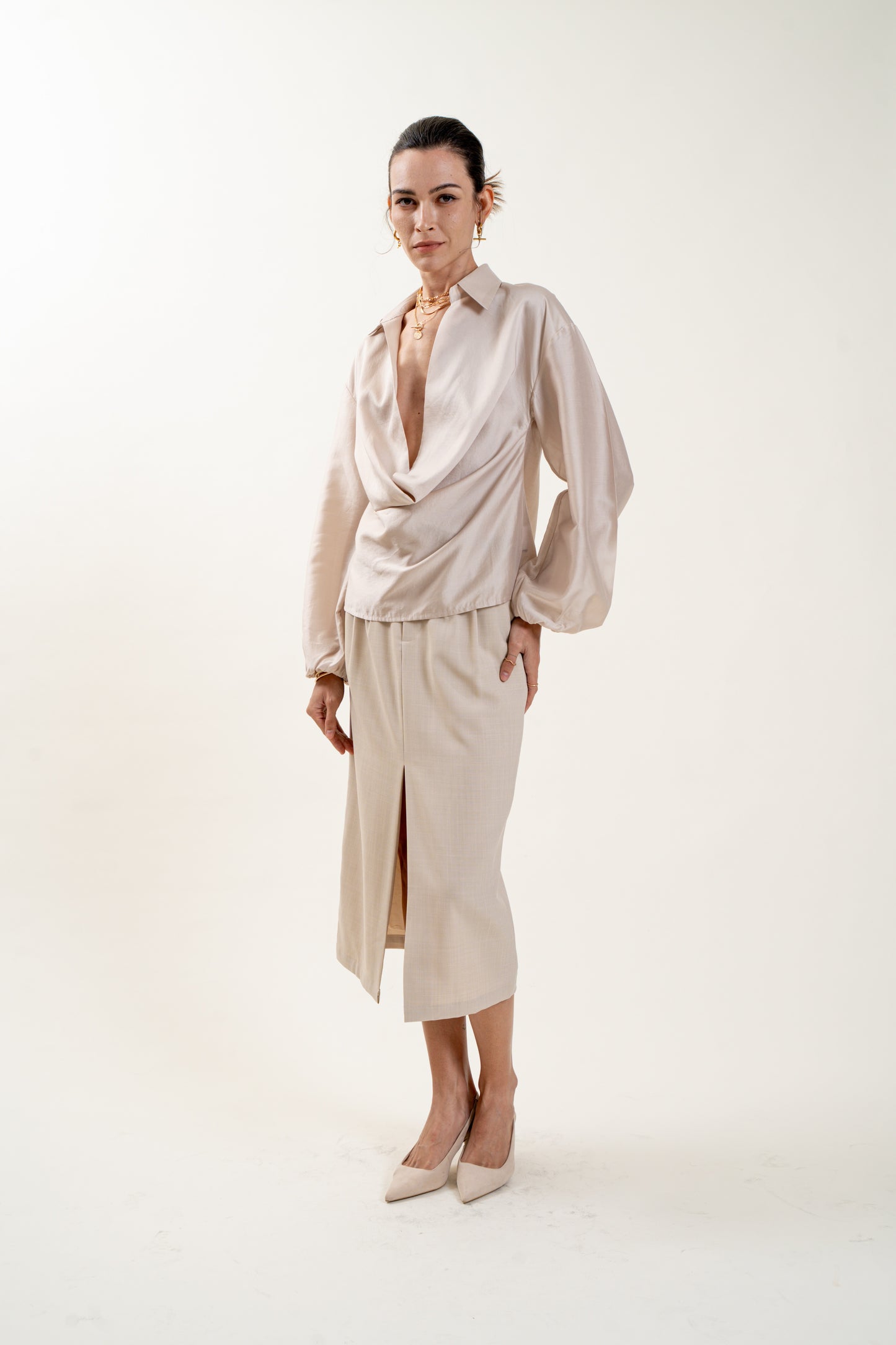Linéa Top(Beige) - Pre Order