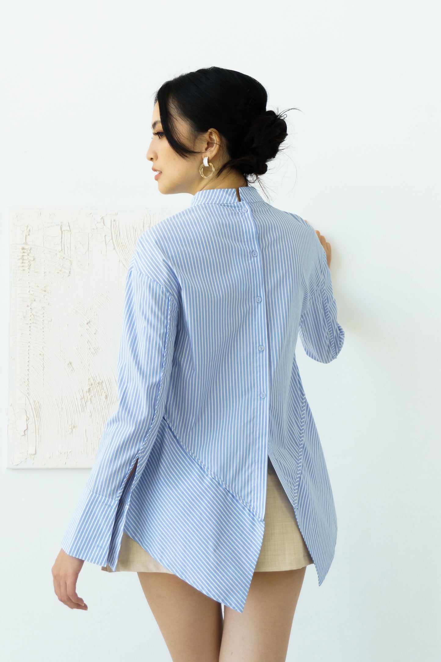 Ocean Striped Top (Blue)