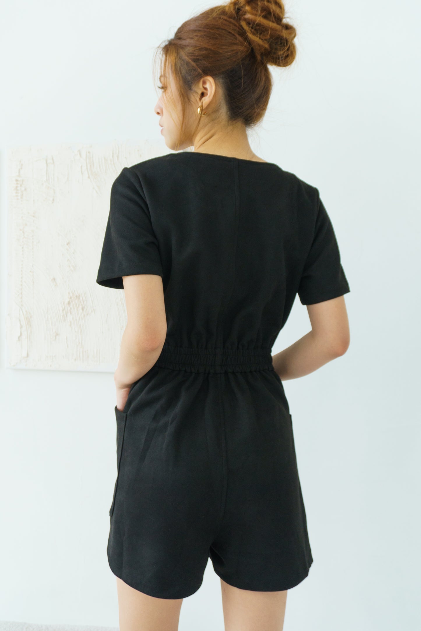 Suede Jumpsuit (Black)