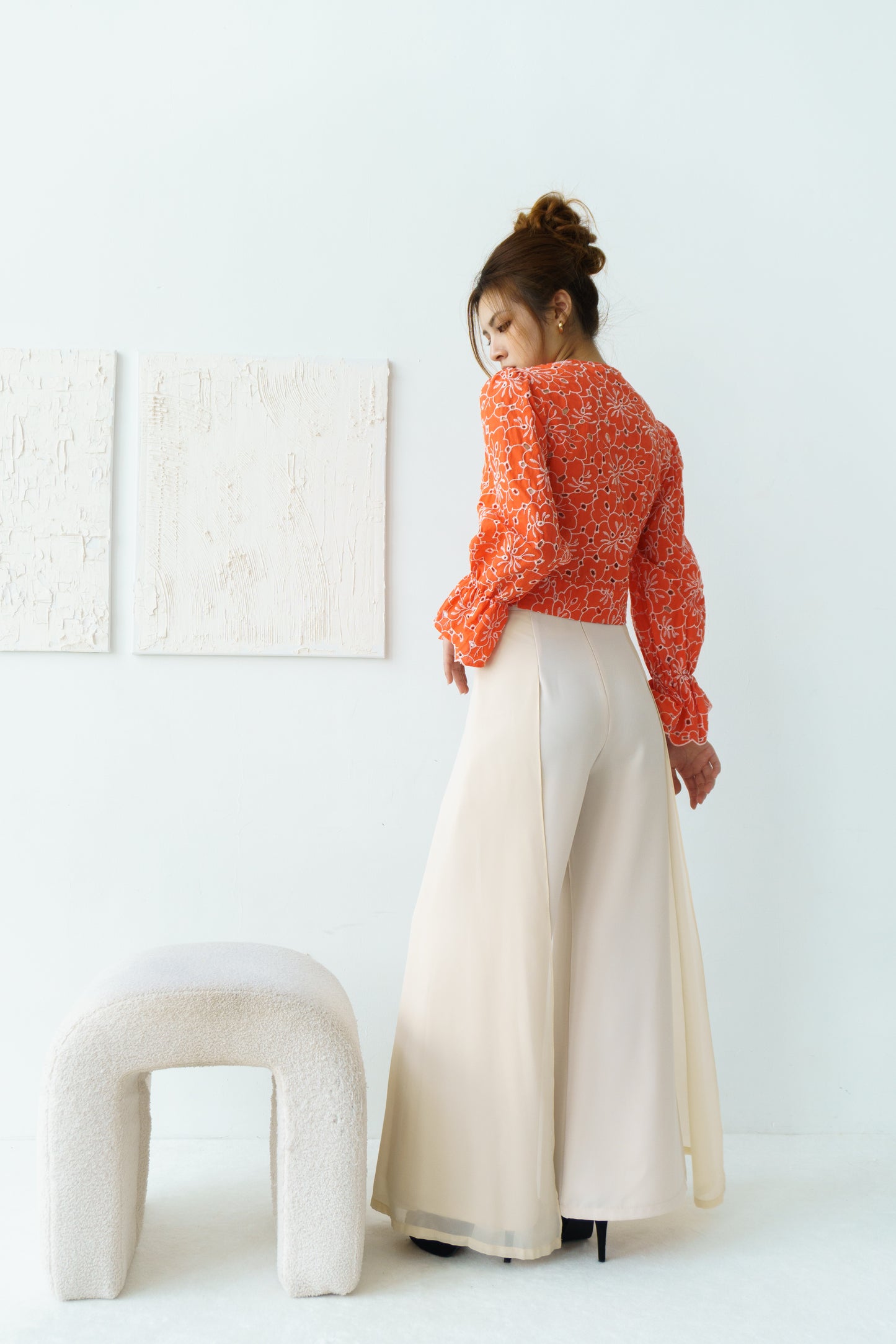 Cotton Embroidered Top (Watermelon)