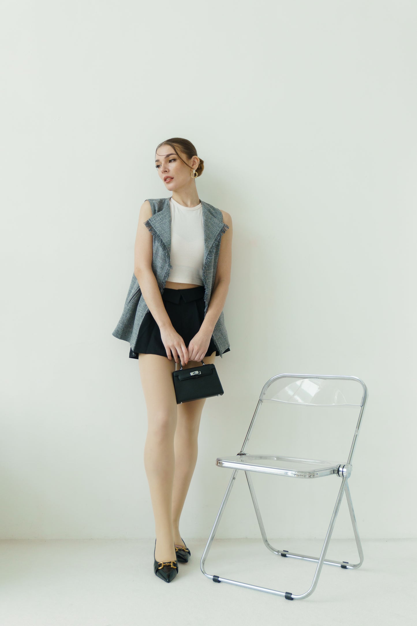 Fringe Cardigan (Grey)