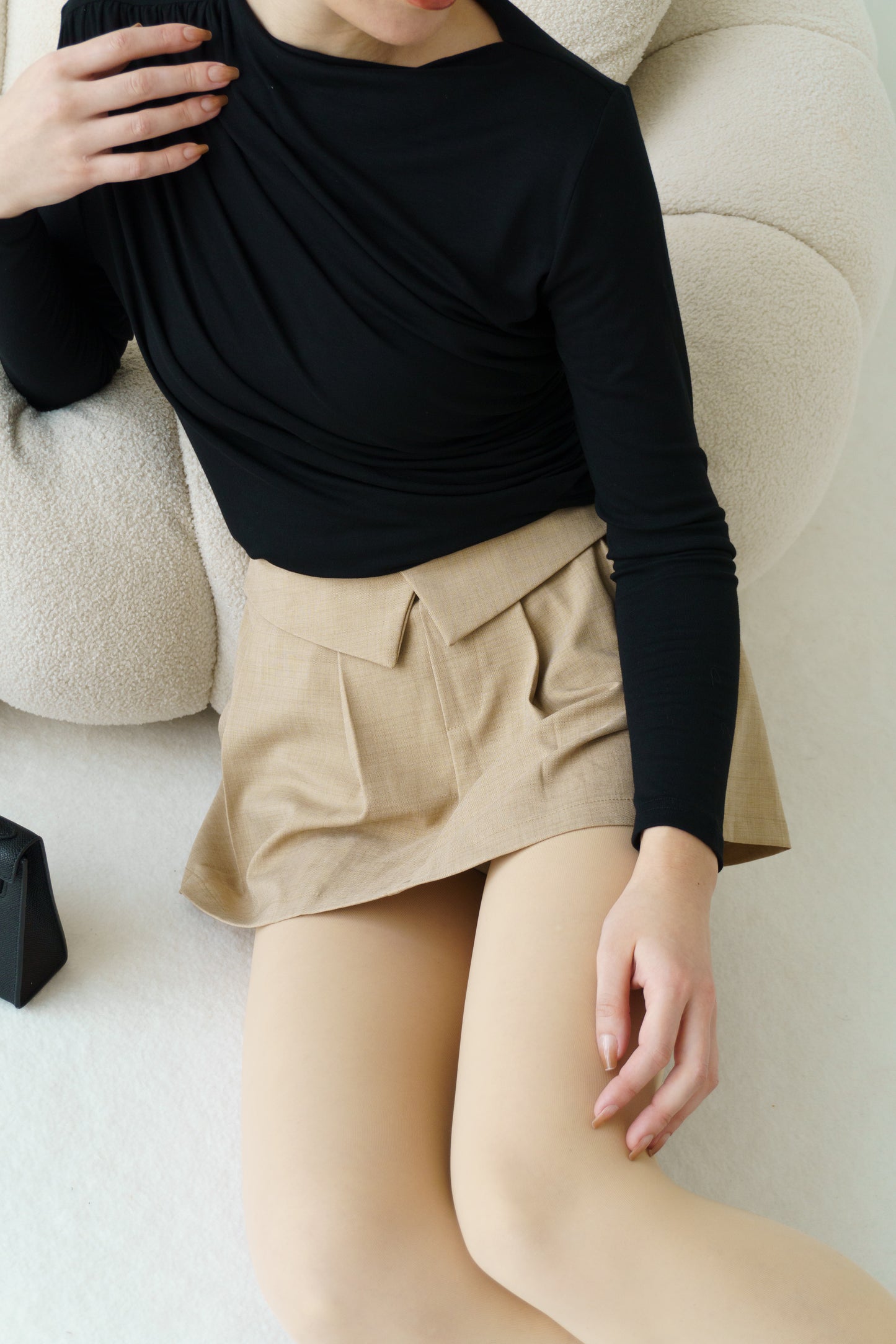 Low-Rise Skort (Khaki)