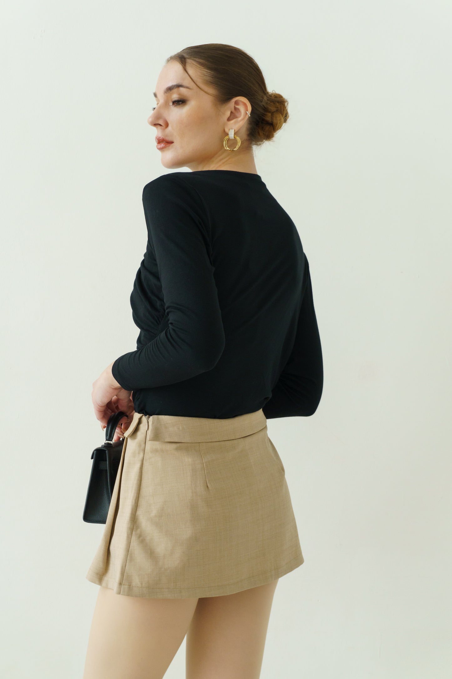 Low-Rise Skort (Khaki)