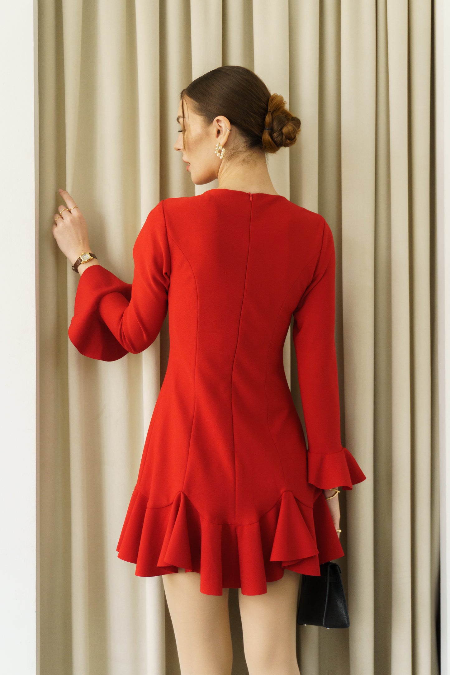 Ruffle Dress (Red)