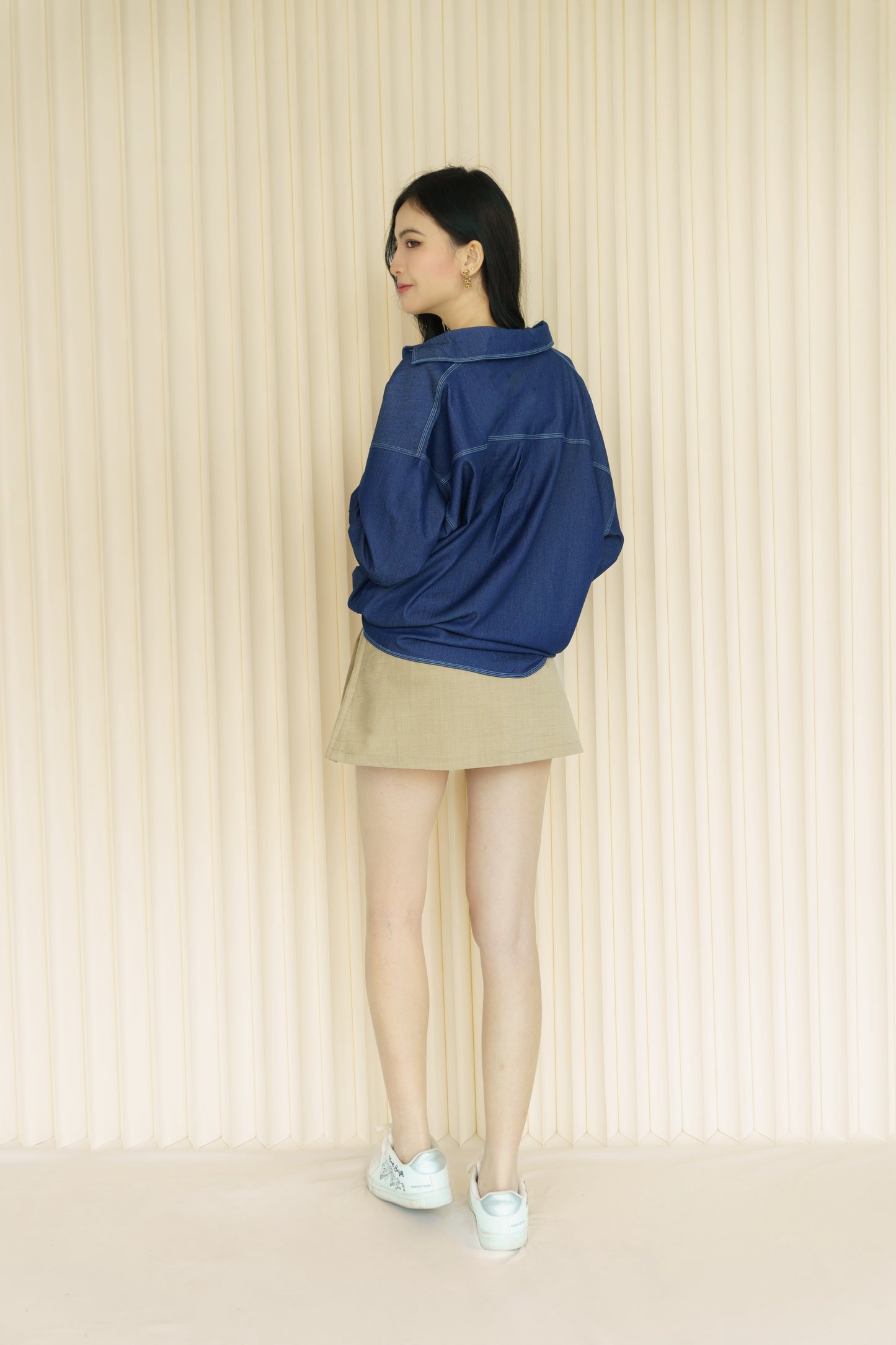 Slouchy Top (Navy Blue)