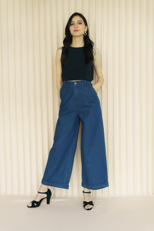 Casual Wide Jeans (Blue)