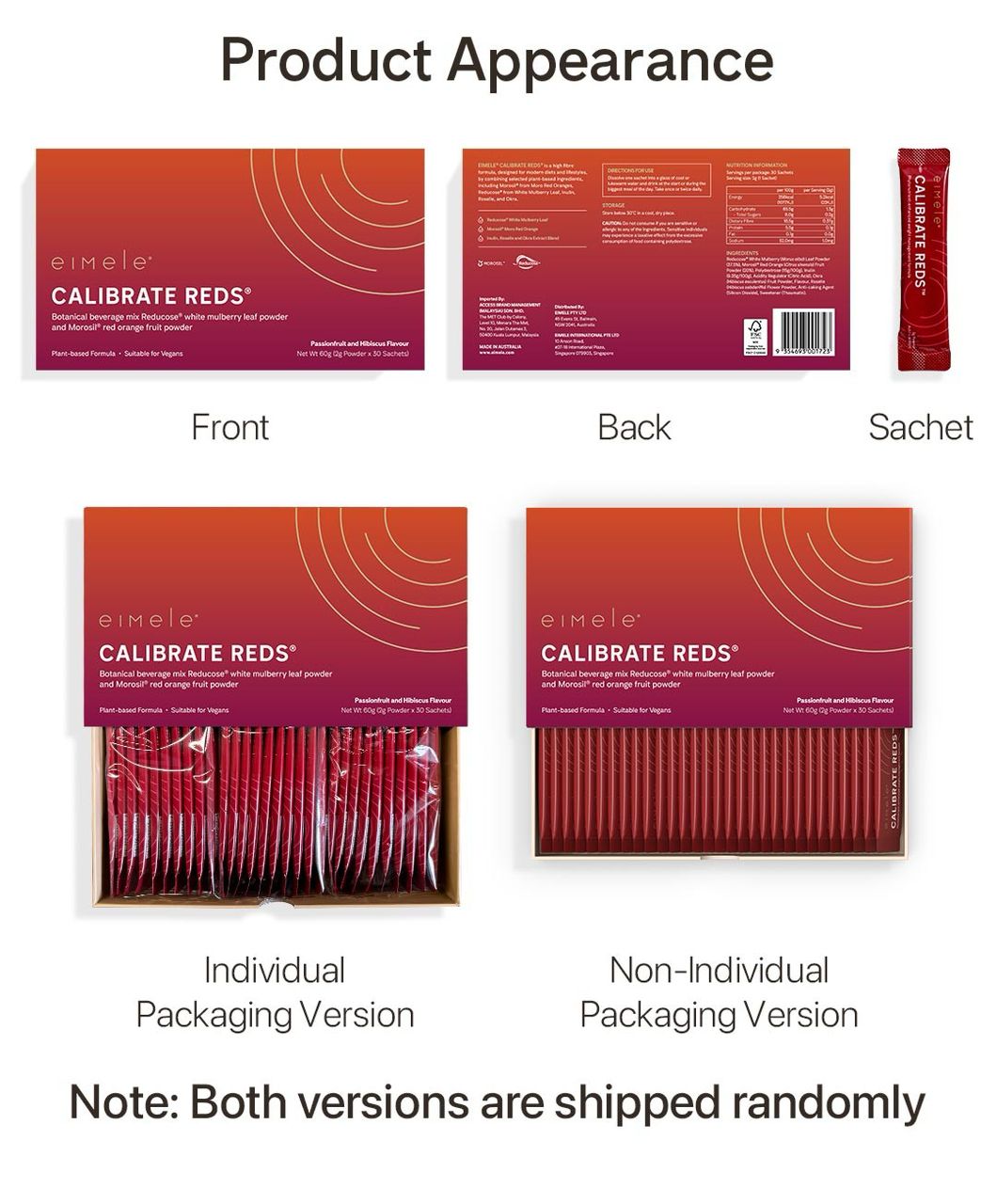 【Member Upgrade】eimele Calibrate Reds*2 packs + Coffee Pro*3 packs + Shine Greens*2 packs Free RM30 voucher pack