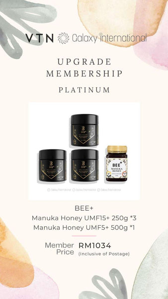 【白金礼包】BEE+Manuka Honey麦卢卡蜂蜜 UMF15+(250g)*3瓶+UMF5+(500g)*1瓶