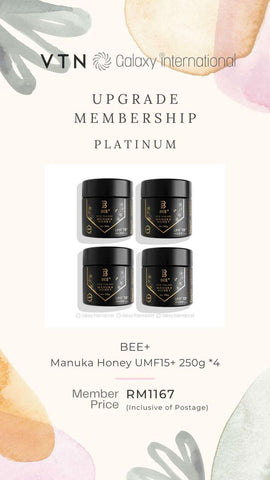 【白金礼包】BEE+Manuka Honey麦卢卡蜂蜜 UMF15+(250g)*4瓶