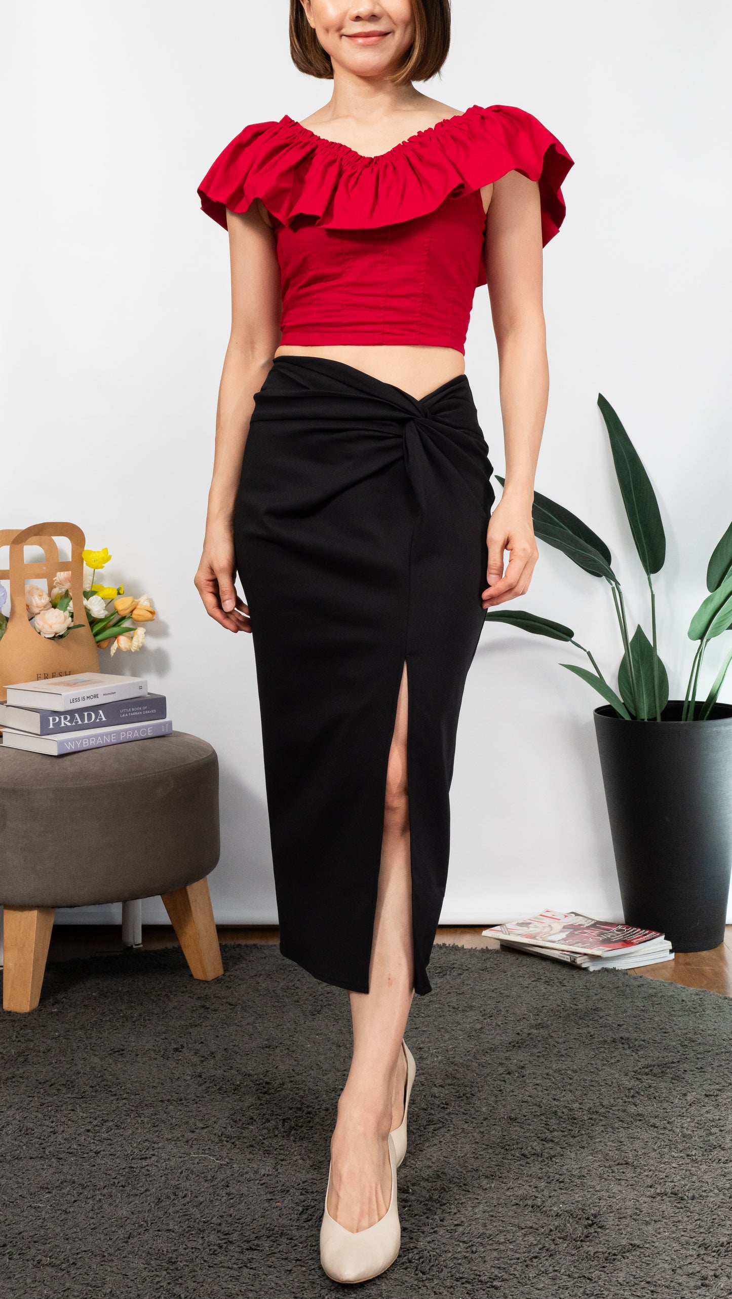 Hyacinth Cropped Top (Red)