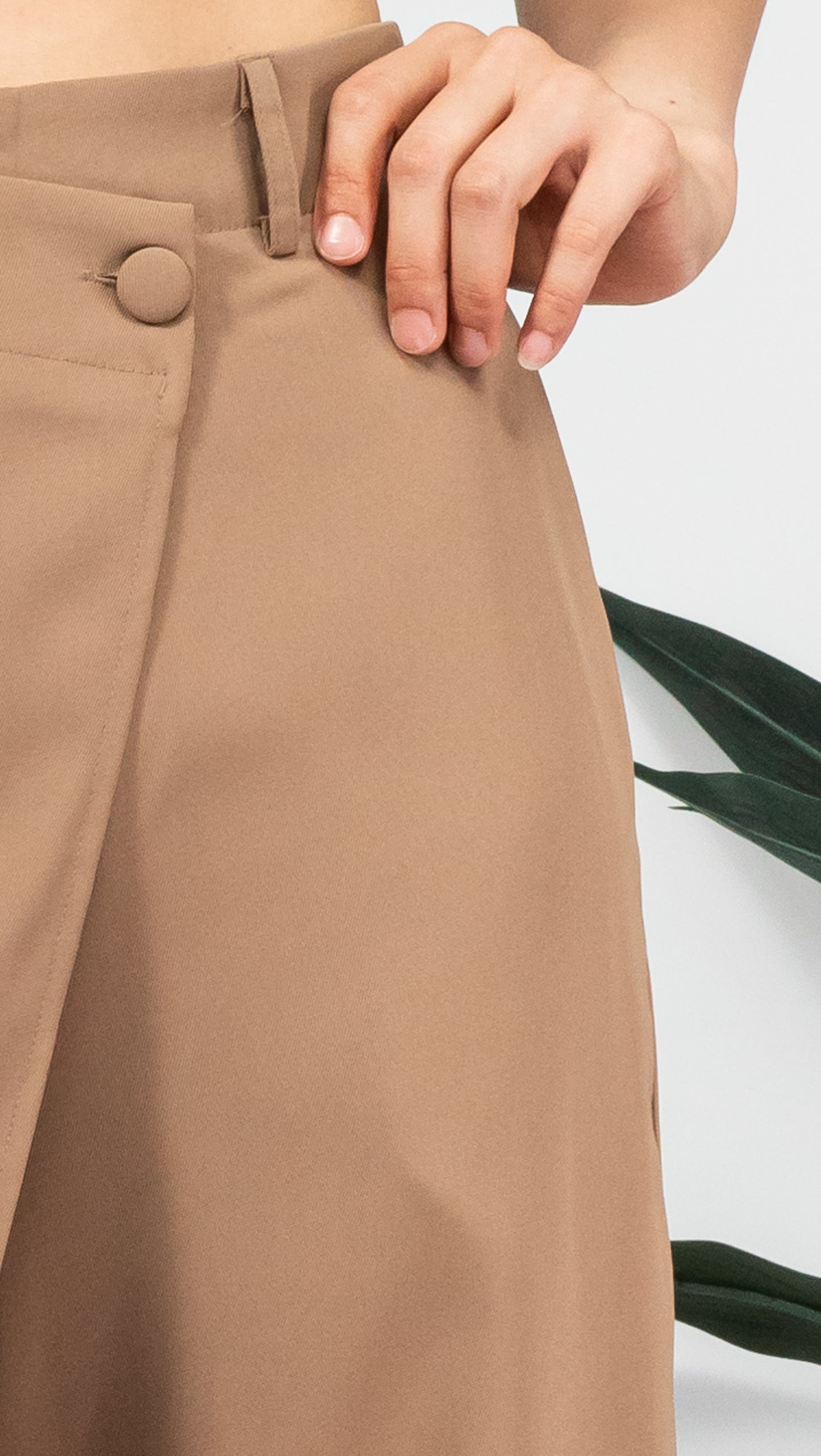 Button Suit Pants (Khaki)