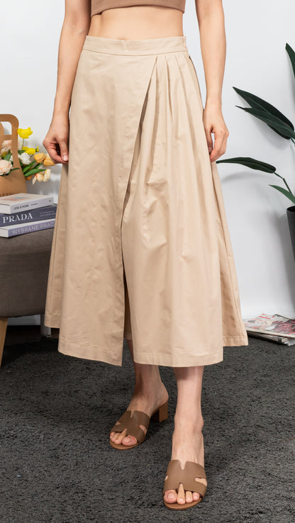 Pleated Pants (Beige)