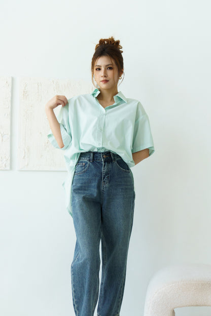 Oversized Blouses Top (Green)
