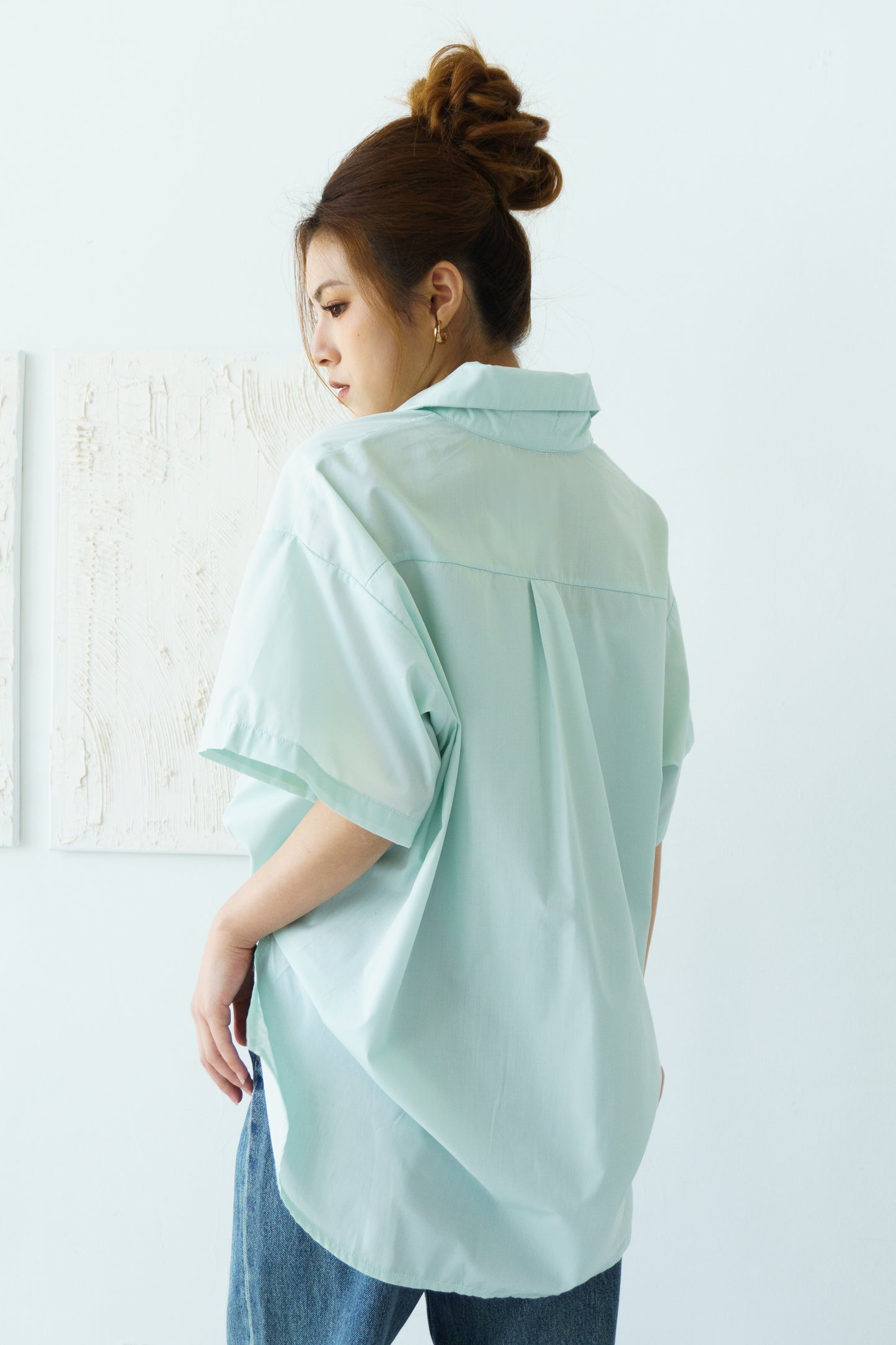 Oversized Blouses Top (Green)