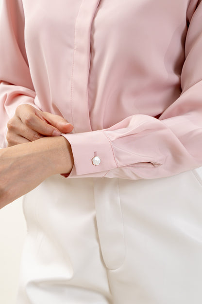 Trinity Silk Top(Pink)