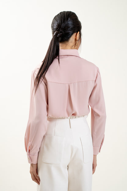 Trinity Silk Top(Pink)