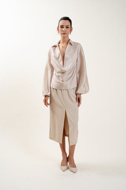 Linéa Top(Beige) - Pre Order