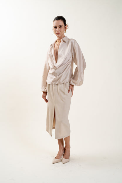 Linéa Top(Beige) - Pre Order