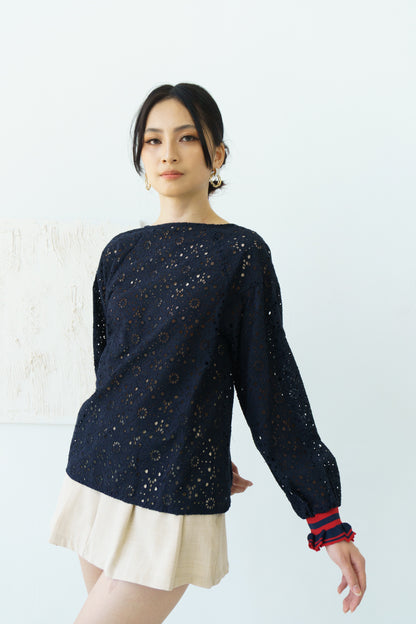 Boho Top (Navy Blue)