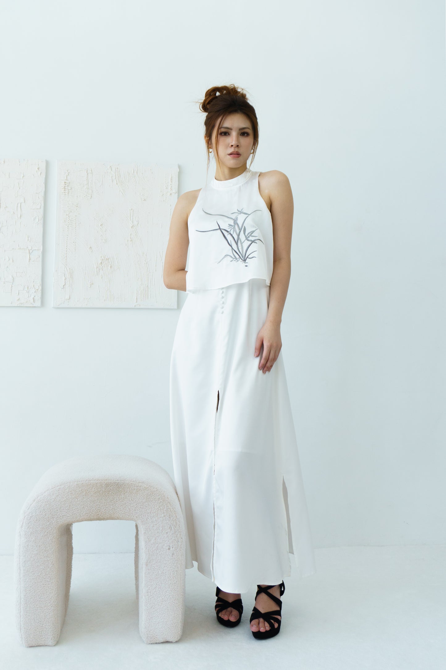 Neo-Chinese Dress (White)