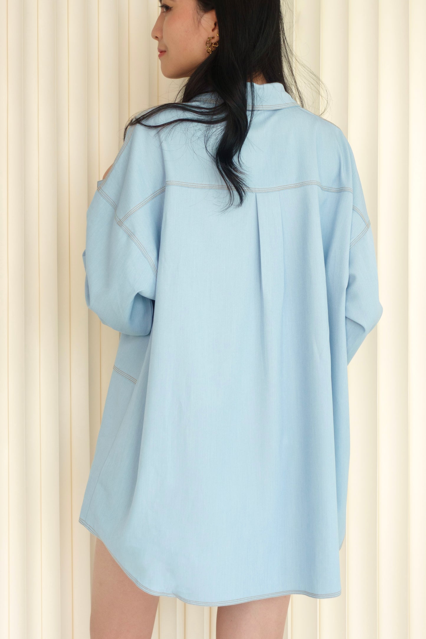 Slouchy Top (Light Blue)