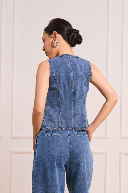 Deno Top(Washed Denim)