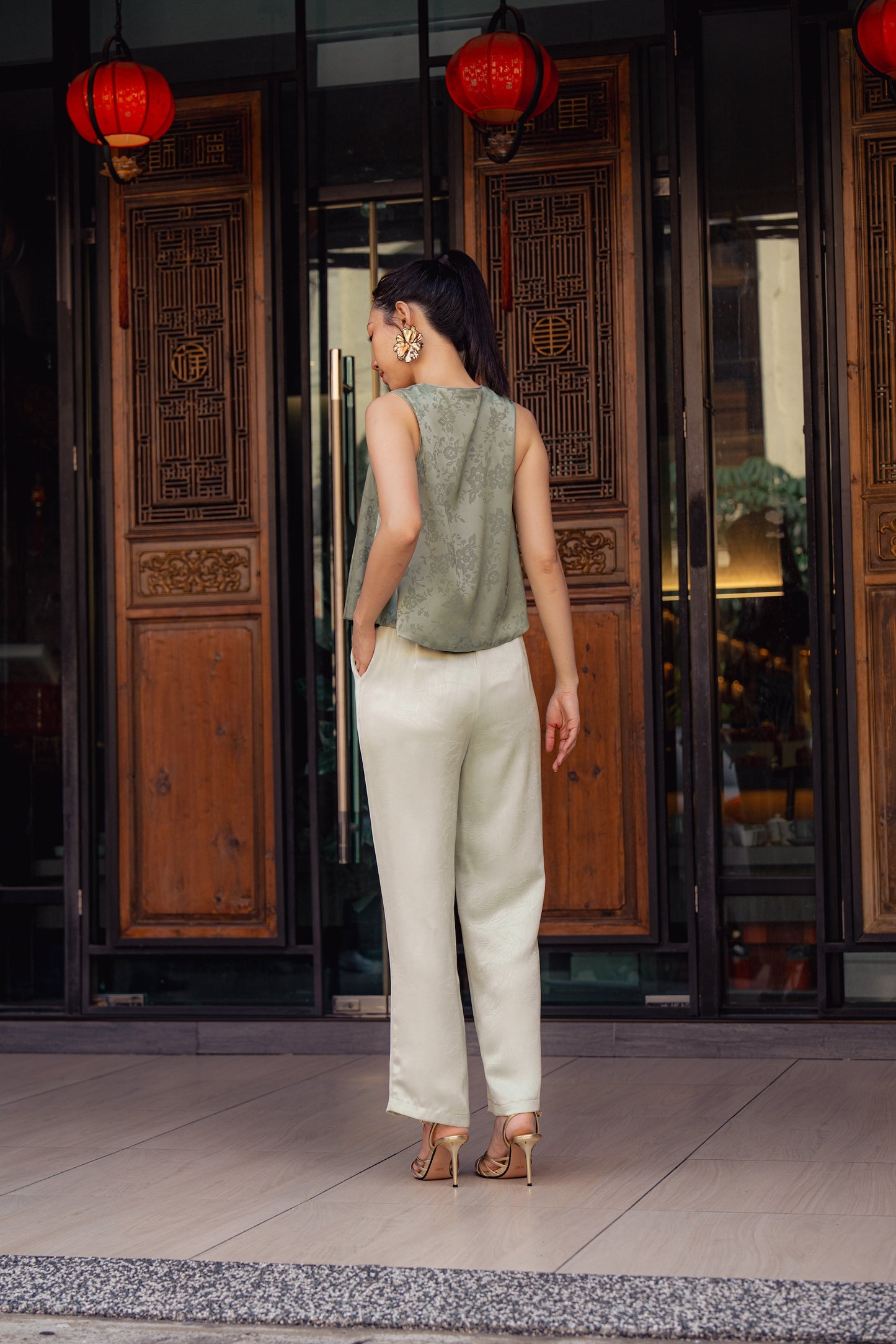 Jade Accent Pant(Green)