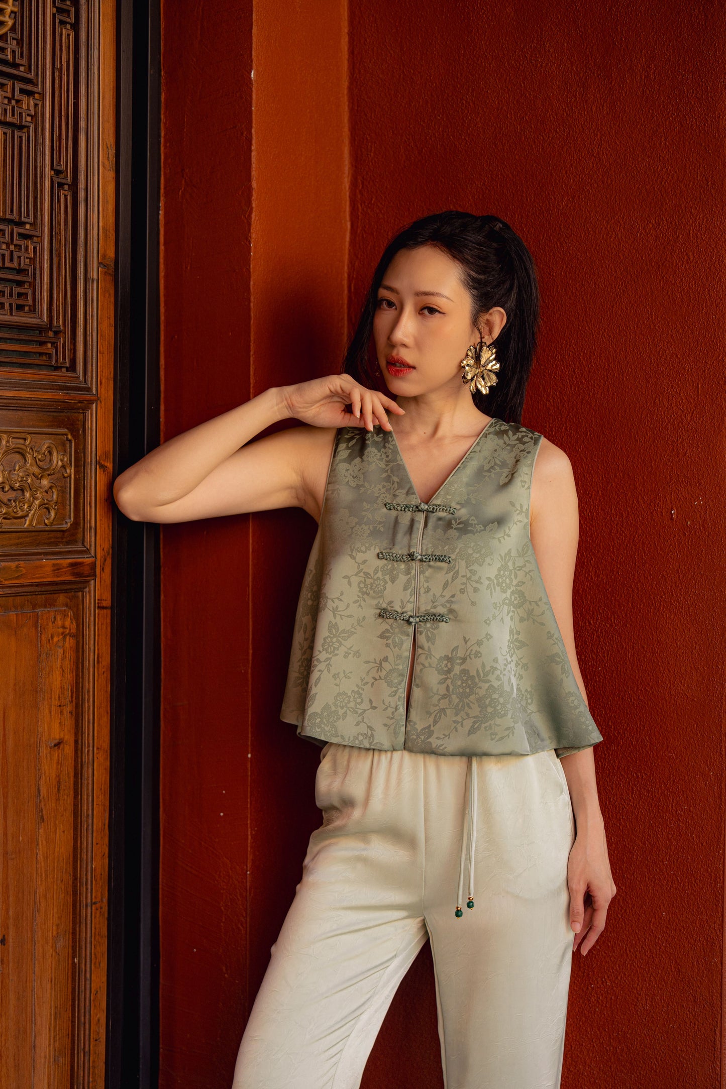 Yun Sleeveless Top(Green)