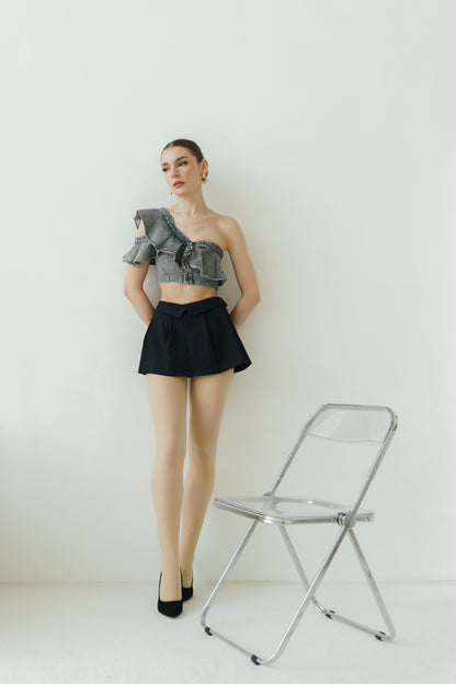 Low-Rise Skort (Black)