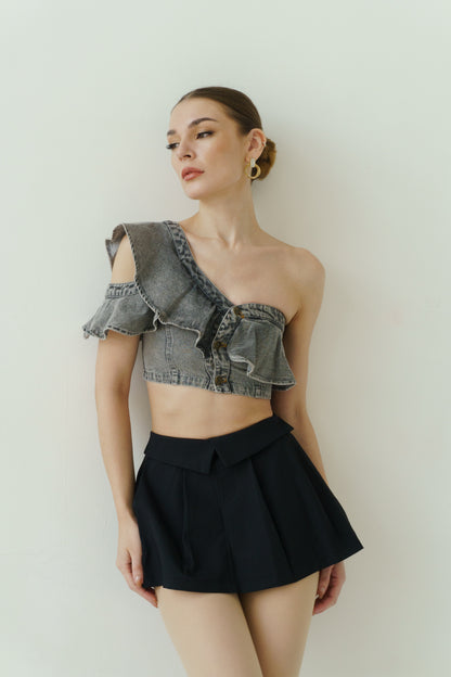 Low-Rise Skort (Black)