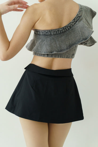 Low-Rise Skort (Black)