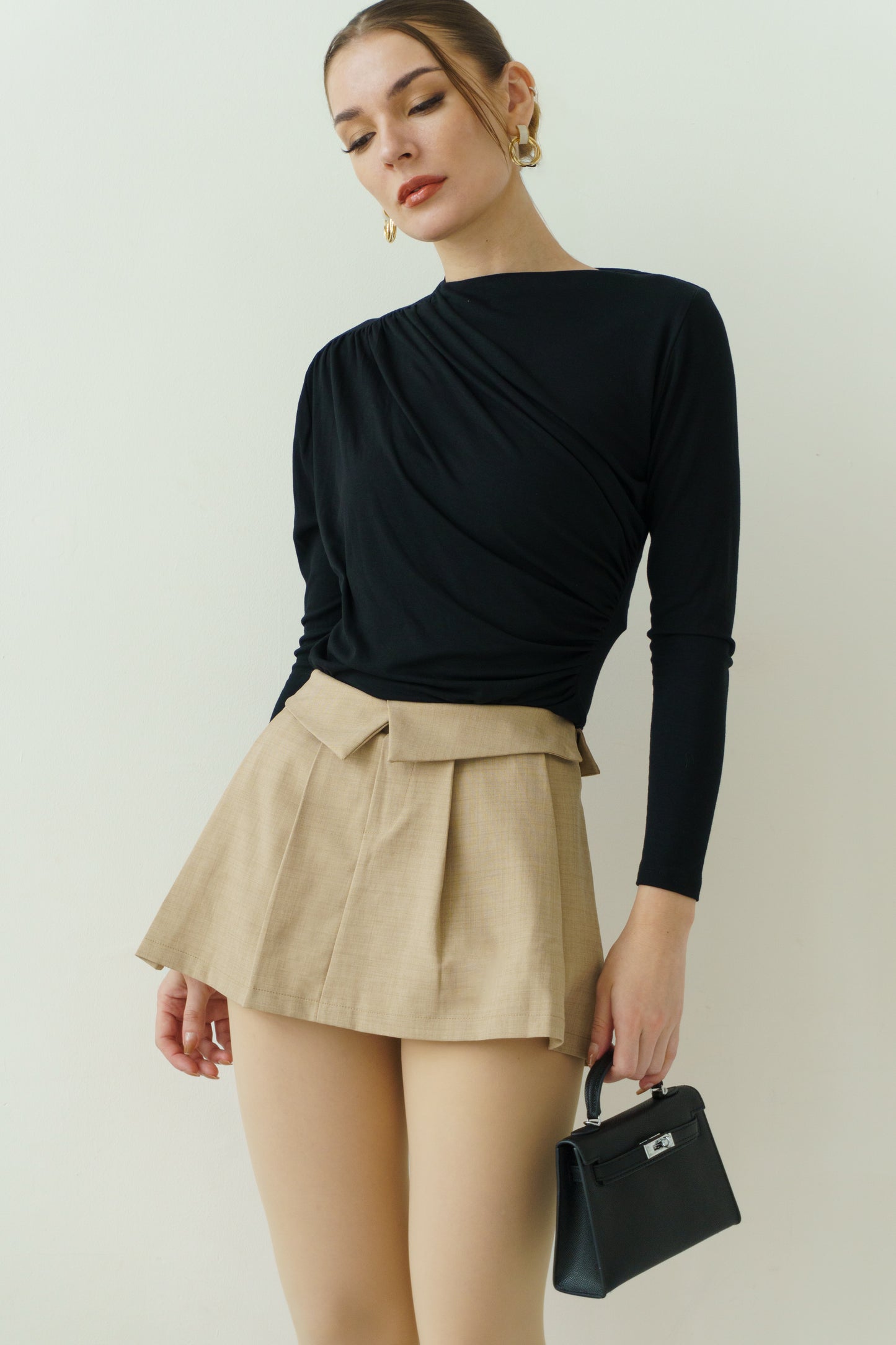 Low-Rise Skort (Khaki)