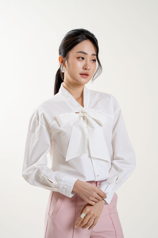 Bow Time Top (White)
