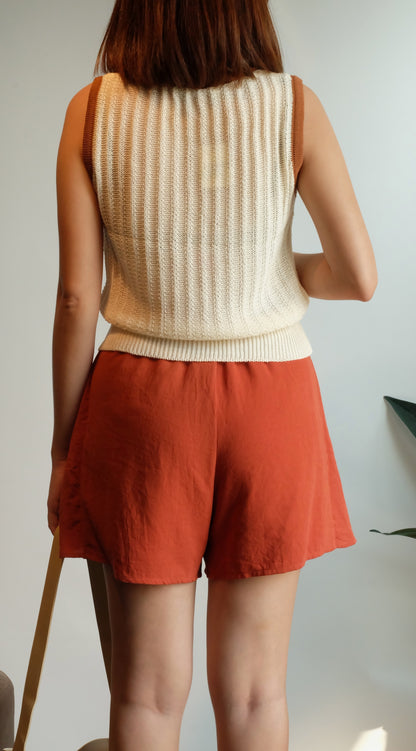 Corky Knit Tank Top (White)