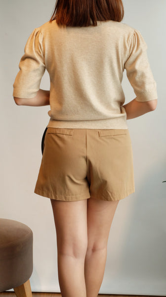 Cameo Knit Top [Beige]