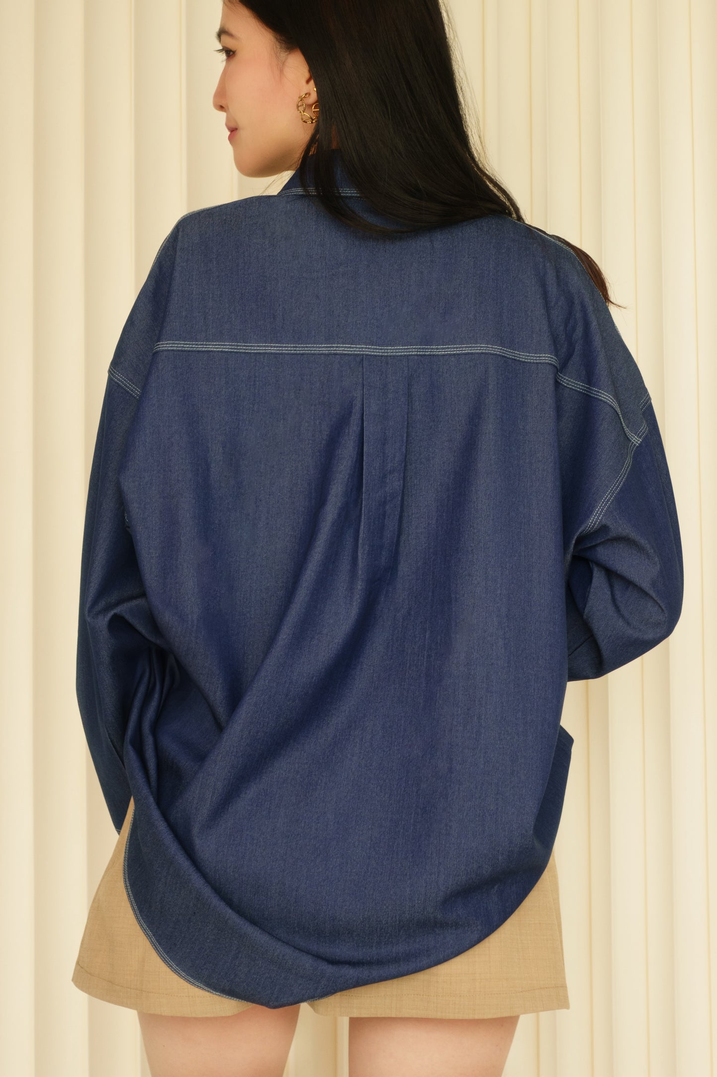 Slouchy Top (Navy Blue)