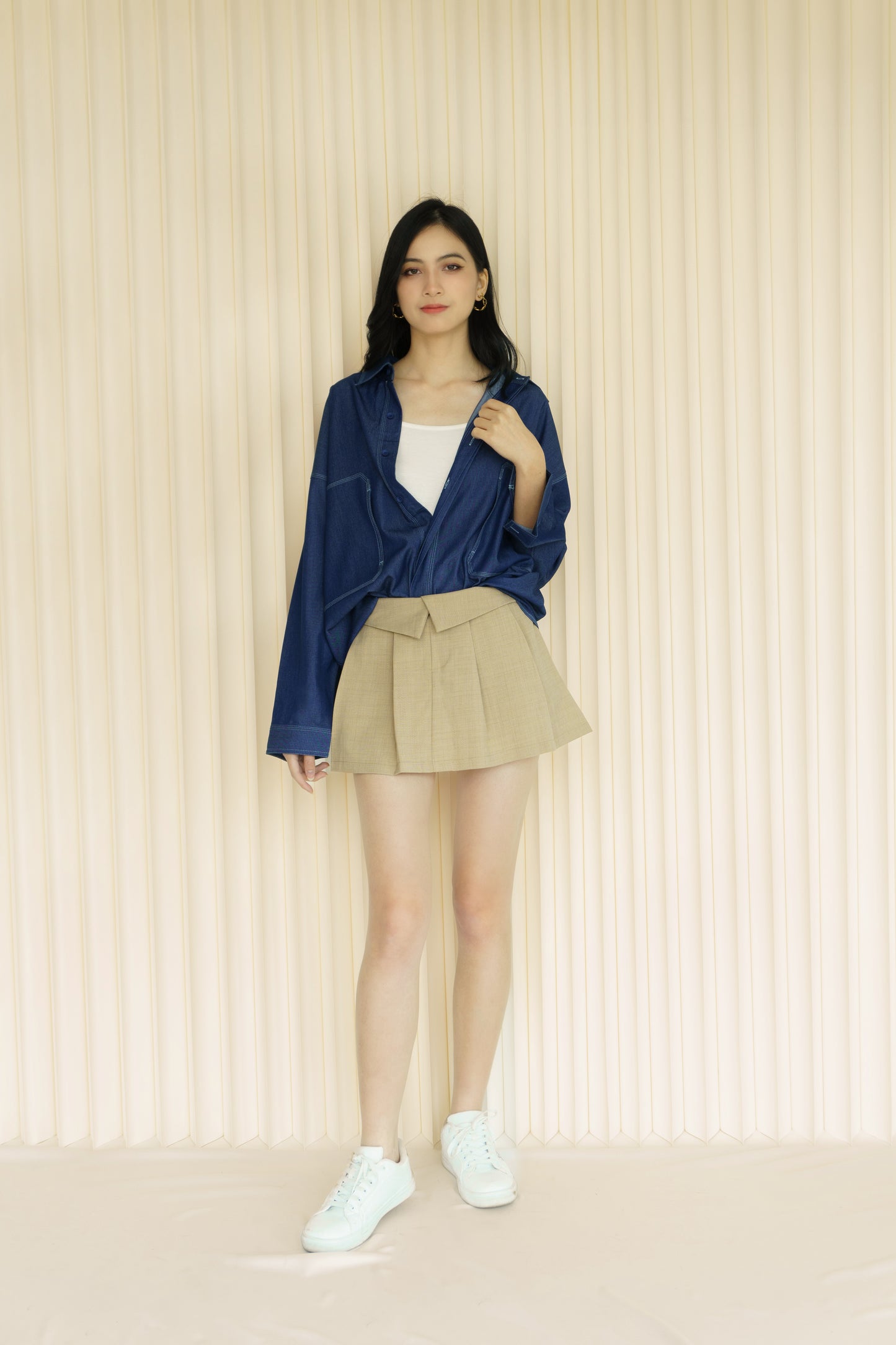 Slouchy Top (Navy Blue)
