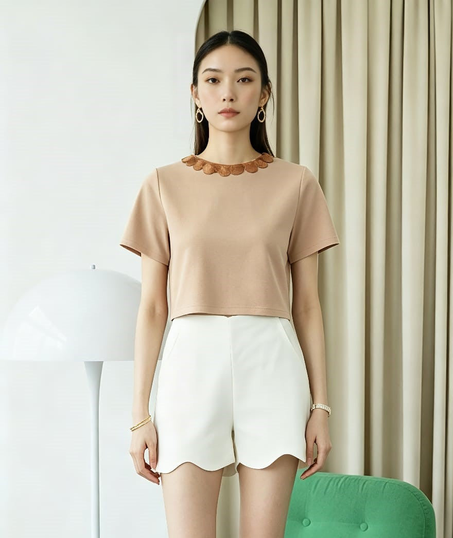 Statement Embellished Top (Pink)