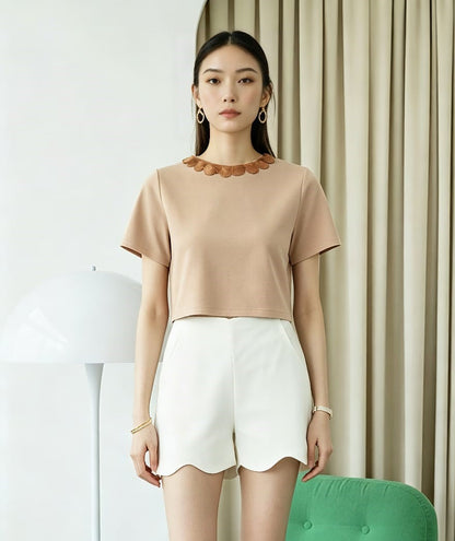 Statement Embellished Top (Pink)