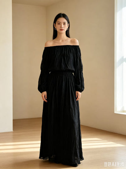 Éloise Linen Top (Black)