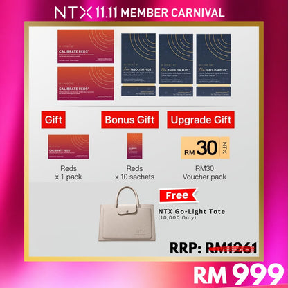 【Member Upgrade】eimele Calibrate Reds*2 +Coffee Pro*3{Free Calibrate Red *1 +Reds 10Sachet*1 + RM30 voucher pack}