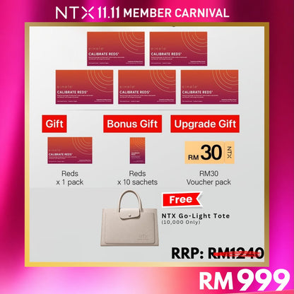 【Member Upgrade】eimele Calibrate Reds*5{Free Calibrate Red *1 +Reds 10Sachet*1 + RM30 voucher pack}