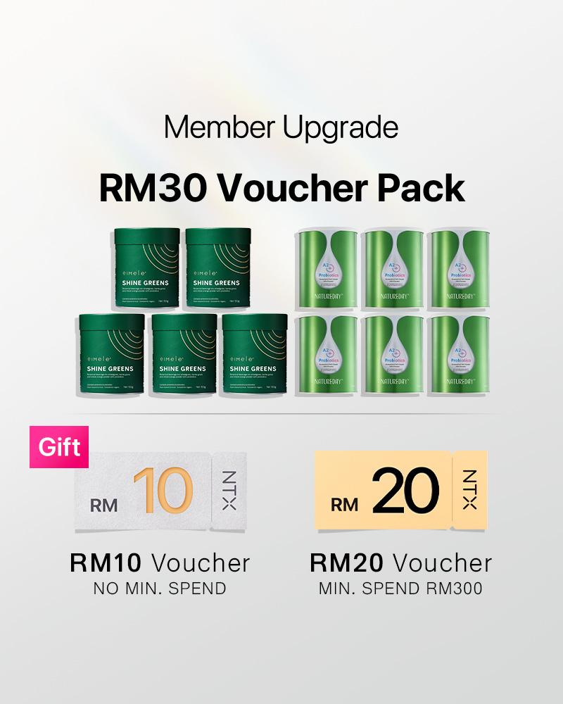 【Member Upgrade】Shine Greens Home Edition*5 + Probiotics Milk Powder*6 Free RM30 Voucher Pack