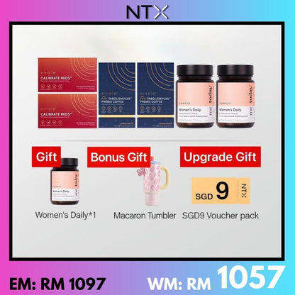 Red*2 + Coffee Pro*2 + Women's Daily [Free Women's Daily*1 + Macaroni Tumbler]
