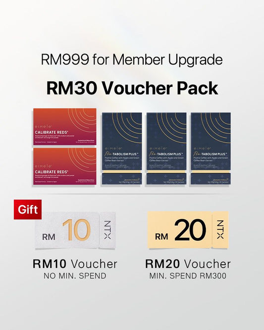 【Member Upgrade】eimele Coffee Pro*3 packs + Calibrate Reds*2 packs Free RM30 Voucher Pack